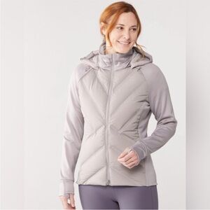 Athleta Inlet Jacket Down Full Zip Running Lavender Women XL NO HOOD Athletic